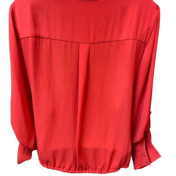 Ro&De Red Long Sleeve Red Blouse Size Small EUC - Picture 2 of 6